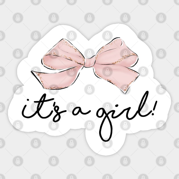 It's a Girl ! Sticker by THEGGSHOP1